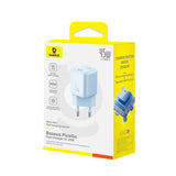 Incarcator retea Baseus PicoGo (P10176800313-00), GaN, Incarcare rapida, 45W, USB-C, bleu