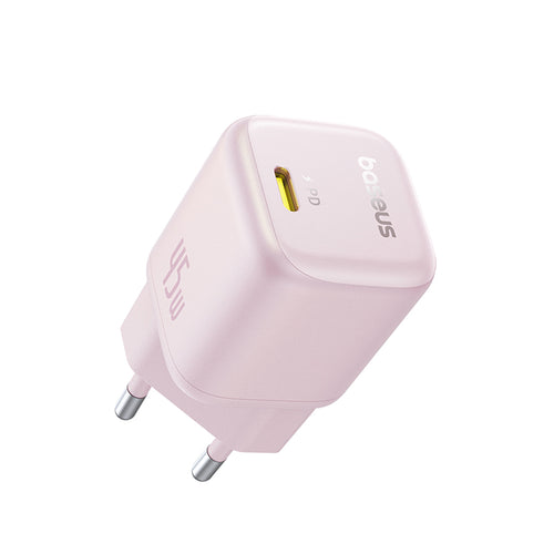 Incarcator retea Baseus PicoGo (P10176800413-00), GaN, Incarcare rapida, 45W, USB-C, roz