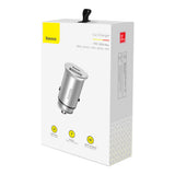 Incarcator auto Baseus Circular Metal (Ccall-BS0S), Type-C, USB, PPS 30W, Multi Protocol, argintiu