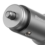 Incarcator auto Baseus Circular Metal (Ccall-BS0S), Type-C, USB, PPS 30W, Multi Protocol, argintiu