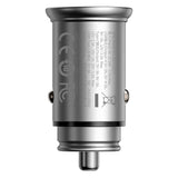 Incarcator auto Baseus Circular Metal (Ccall-BS0S), Type-C, USB, PPS 30W, Multi Protocol, argintiu
