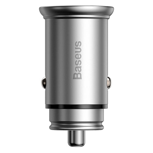 Incarcator auto Baseus Circular Metal (Ccall-BS0S), Type-C, USB, PPS 30W, Multi Protocol, argintiu