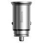 Incarcator auto Baseus Circular Metal (Ccall-BS0S), Type-C, USB, PPS 30W, Multi Protocol, argintiu