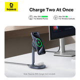 Incarcator wireless Baseus Magnetic Orbit 2 Pro (P10273500813-00), Cooling Incarcare rapidar pentru Phone, Earbuds, 20W, gri