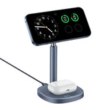 Incarcator wireless Baseus Magnetic Orbit 2 Pro (P10273500813-00), Cooling Incarcare rapidar pentru Phone, Earbuds, 20W, gri