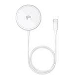 Incarcator wireless Baseus Magnetic Simple Mini4 Air (P10278200S11-00), Incarcare rapida, Cable Type-C, Qi2, 15W, argintiu