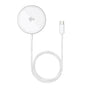 Incarcator wireless Baseus Magnetic Simple Mini4 Air (P10278200S11-00), Incarcare rapida, Cable Type-C, Qi2, 15W, argintiu