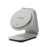 Suport auto Baseus cu Wireless Charging PrimeTrip C02 (C40169003211-00), Prindere magnetica pentru Bord, 15W, alb