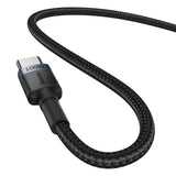 Cablu Baseus (2 pack) Cablu de date Cafule (P10318306003-00), Type-C to Type-C, Incarcare rapida, 100W, 5A, 1m, negru;rosu;gri