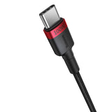 Cablu Baseus (2 pack) Cablu de date Cafule (P10318306003-00), Type-C to Type-C, Incarcare rapida, 100W, 5A, 1m, negru;rosu;gri