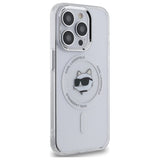 Husa pentru iPhone 13 Pro Max, Karl Lagerfeld IML MagSafe (KLHMP13XHLSCHH), alb
