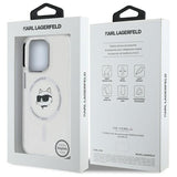Husa pentru iPhone 13 Pro Max, Karl Lagerfeld IML MagSafe (KLHMP13XHLSCHH), alb
