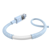 Cablu Baseus de date Display 2 (P10382703311-01), Incarcare rapida, Type-C to Lightning, Afisaj digital, 20W, 2m, bleu