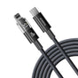 Cablu Baseus de date Display 2 (P10382703121-00), Incarcare rapida, Type-C to Lightning, Afisaj digital, 20W, 1m, negru