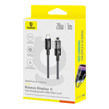 Cablu Baseus de date Display 2 (P10382703121-00), Incarcare rapida, Type-C to Lightning, Afisaj digital, 20W, 1m, negru
