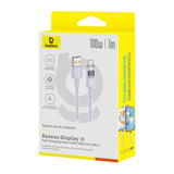 Cablu Baseus de date Display 2 (P10382701511-00), Incarcare rapida, USB to Type-C, Afisaj digital, 100W, 1m, mov