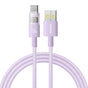 Cablu Baseus de date Display 2 (P10382701511-01), Incarcare rapida, USB to Type-C, Afisaj digital, 100W, 2m, mov