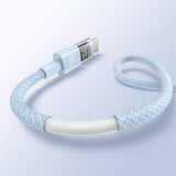 Cablu Baseus de date Display 2 (P10382701311-00), Incarcare rapida, USB to Type-C, Afisaj digital, 100W, 1m, albastru