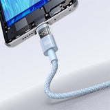 Cablu Baseus de date Display 2 (P10382701311-00), Incarcare rapida, USB to Type-C, Afisaj digital, 100W, 1m, albastru