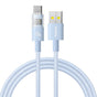 Cablu Baseus de date Display 2 (P10382701311-01), Incarcare rapida, USB to Type-C, Afisaj digital, 100W, 2m, bleu