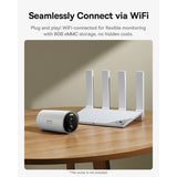 Camera de supraveghere Baseus Outdoor Camera Security B1 (S0SV002130), 2K, 8GB, Two-way Talk, Night Vision, IP67, 7.800mAh, alb