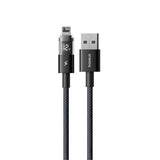 Cablu Baseus de date Display 2 (P10382700121-00), USB to Lightning, Incarcare rapida, Afisaj digital, 2.4A, 1m, negru