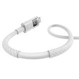 Cablu Baseus de date Display 2 (P10382700211-01), USB to Lightning, Incarcare rapida, Afisaj digital, 2.4A, 2m, alb