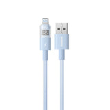 Cablu Baseus de date Display 2 (P10382700311-00), USB to Lightning, Incarcare rapida, Afisaj digital, 2.4A, 1m, bleu