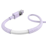 Cablu Baseus de date Display 2 (P10382700511-00), USB to Lightning, Incarcare rapida, Afisaj digital, 2.4A, 1m, mov