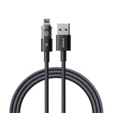 Cablu Baseus de date Display 2 (P10382700121-01), USB to Lightning, Incarcare rapida, Afisaj digital, 2.4A, 2m, negru
