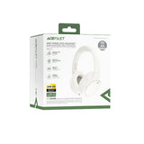 Casti wireless Acefast Wireless Headset (H6), Type-C, Bluetooth 5.3, Active Reducere zgomot, IPX4, 500mAh, Hi-Fi Sound, alb