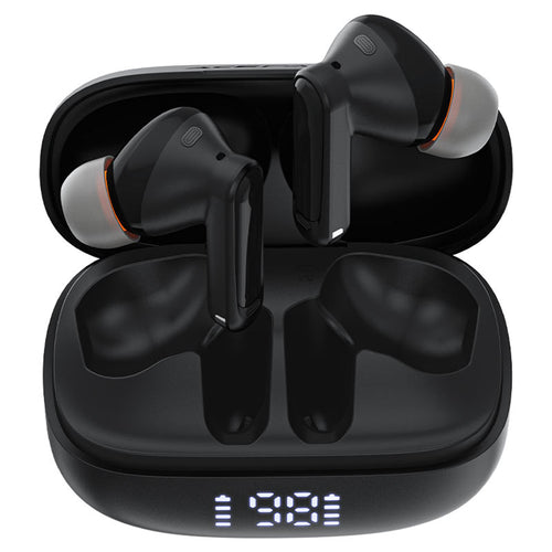 Casti wireless Acefast (W1), Type-C, TWS, Bluetooth 5.4, Call Reducere zgomot, IPX4, LED Afisaj digital, negru