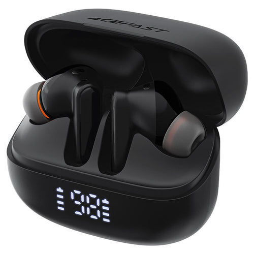 Casti wireless Acefast (W1), Type-C, TWS, Bluetooth 5.4, Call Reducere zgomot, IPX4, LED Afisaj digital, negru