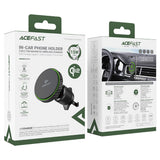 Suport auto Acefast cu Wireless Charging (D33), pentru iPhone, Prindere magnetica, pentru Grila ventilatie, Qi2, LED Light, 15W, negru