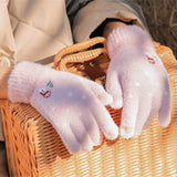 Techsuit Gloves (ST0011), from Mink Fur, Size 21cm, Beige