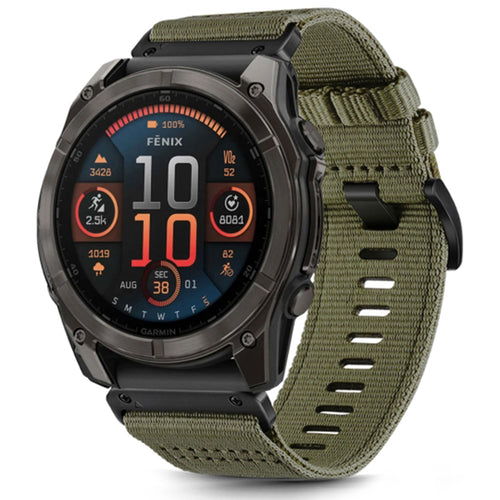 Curea pentru Garmin Fenix 5/6/6 Pro, Techsuit Watchband QuickFit 22mm (W070), verde inchis