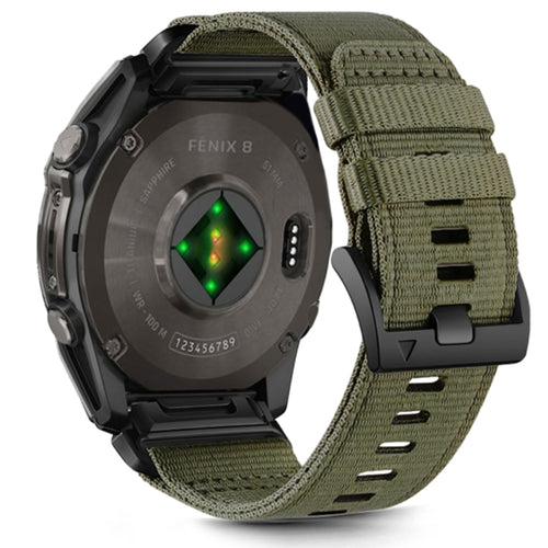 Curea pentru Garmin Fenix 5/6/6 Pro, Techsuit Watchband QuickFit 22mm (W070), verde inchis