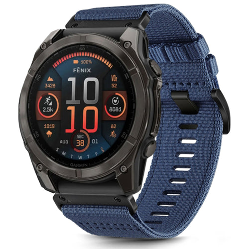 Curea pentru Garmin Fenix 5/6/6 Pro, Techsuit Watchband QuickFit 22mm (W070), bleumarin