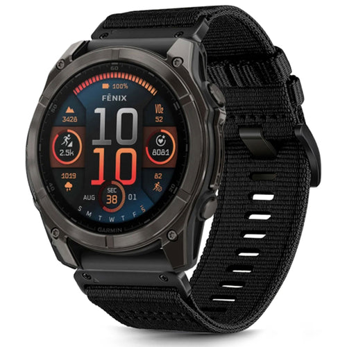 Curea pentru Garmin Fenix 5/6/6 Pro, Techsuit Watchband QuickFit 22mm (W070), negru