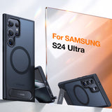 Husa pentru Samsung Galaxy S24 Ultra, Torras Pstand MagSafe, negru