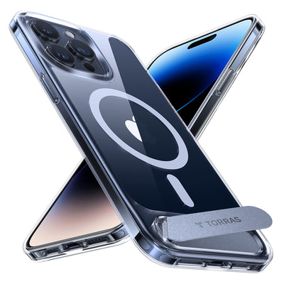 Husa pentru iPhone 15 Pro Max, Torras Pstand MagSafe, transparenta