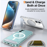 Husa pentru iPhone 16 Plus, Torras Pstand MagSafe, transparenta