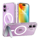 Husa pentru iPhone 16, Torras Pstand MagSafe, transparenta