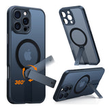 Husa pentru iPhone 16 Pro, Torras Pstand Spin MagSafe, negru