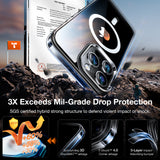 Husa pentru iPhone 15 Pro Max, Torras Diamond MagSafe Series, transparenta