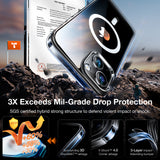 Husa pentru iPhone 15, Torras Diamond MagSafe Series, transparenta