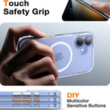 Husa pentru iPhone 16 Plus, Torras Diamond MagSafe Series, transparenta
