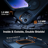 Husa pentru iPhone 15 Pro, Torras Guardian Magnetic Series, albastru
