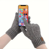 Iwarm Gloves (ST0016), from Alpaca Wool, Size 22cm, Coffee