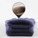 Iwarm Gloves (ST0016), from Alpaca Wool, Size 22cm, Navy Albastru